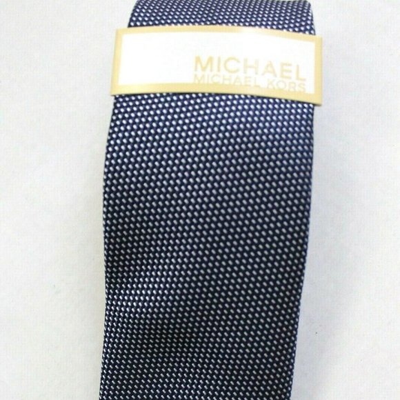Michael Michael Kors Dot Textured Neck Tie - Navy - Picture 2 of 4